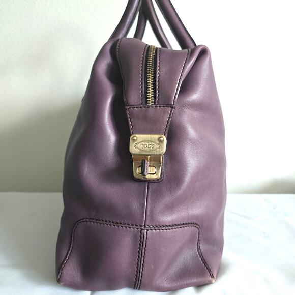 Tod's D-styling Handbag Leather Purple Lavender Large - Picture 5 of 12